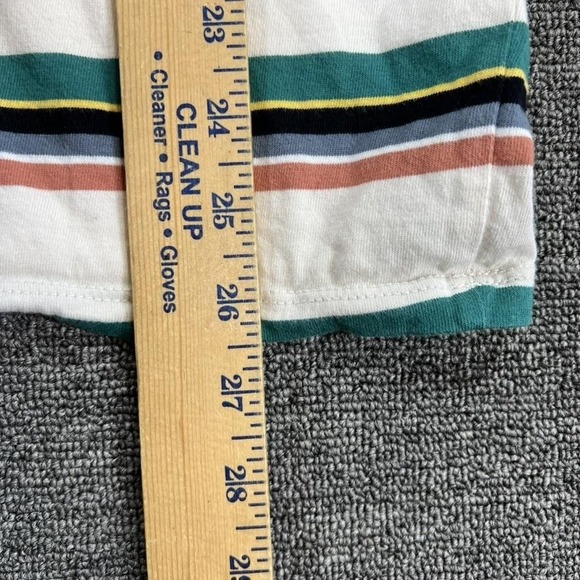 Vintage Guess Originals Shirt Mens Large Green Striped Logo Crewneck Tee 90s - Picture 11 of 14